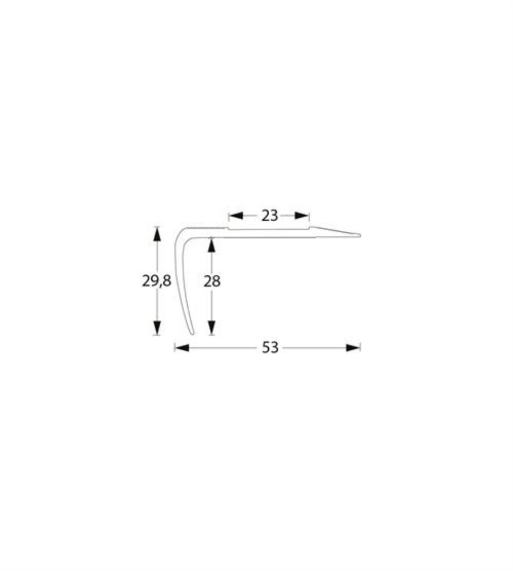 Billede af Trappeforkant 53x30mm POL ALU